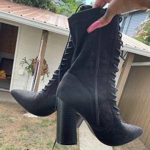 Black ankle boots
